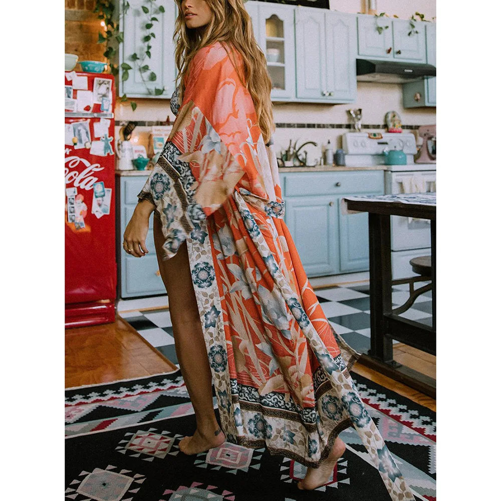 Bohemian Printed Bikini Cover Up