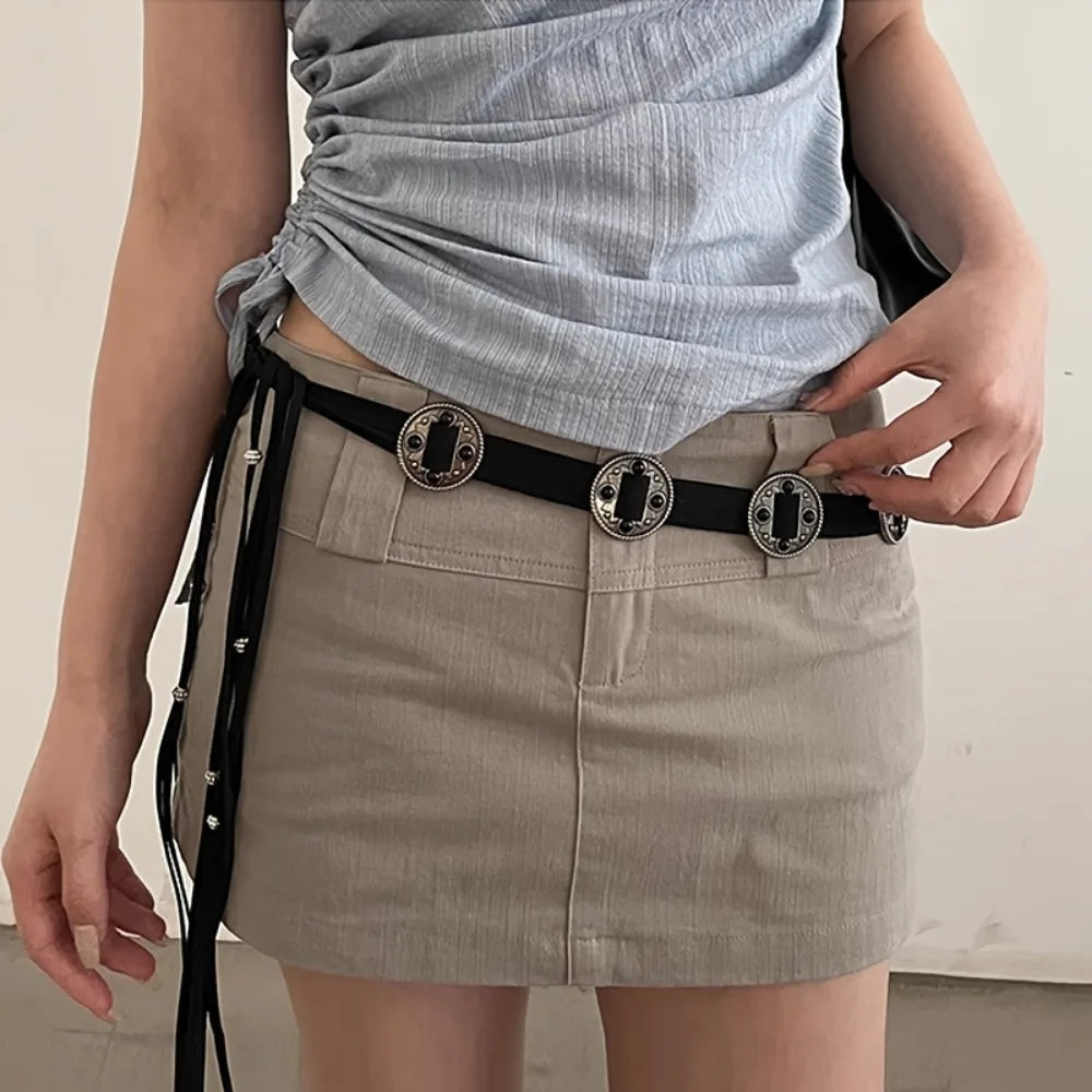 Antique Mysterious Coin Plaited Sash Belt