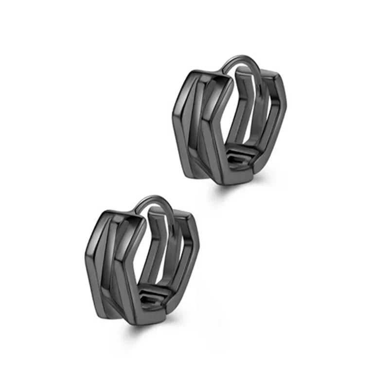 Dark Black Skull Awl Rock Declaration Earring