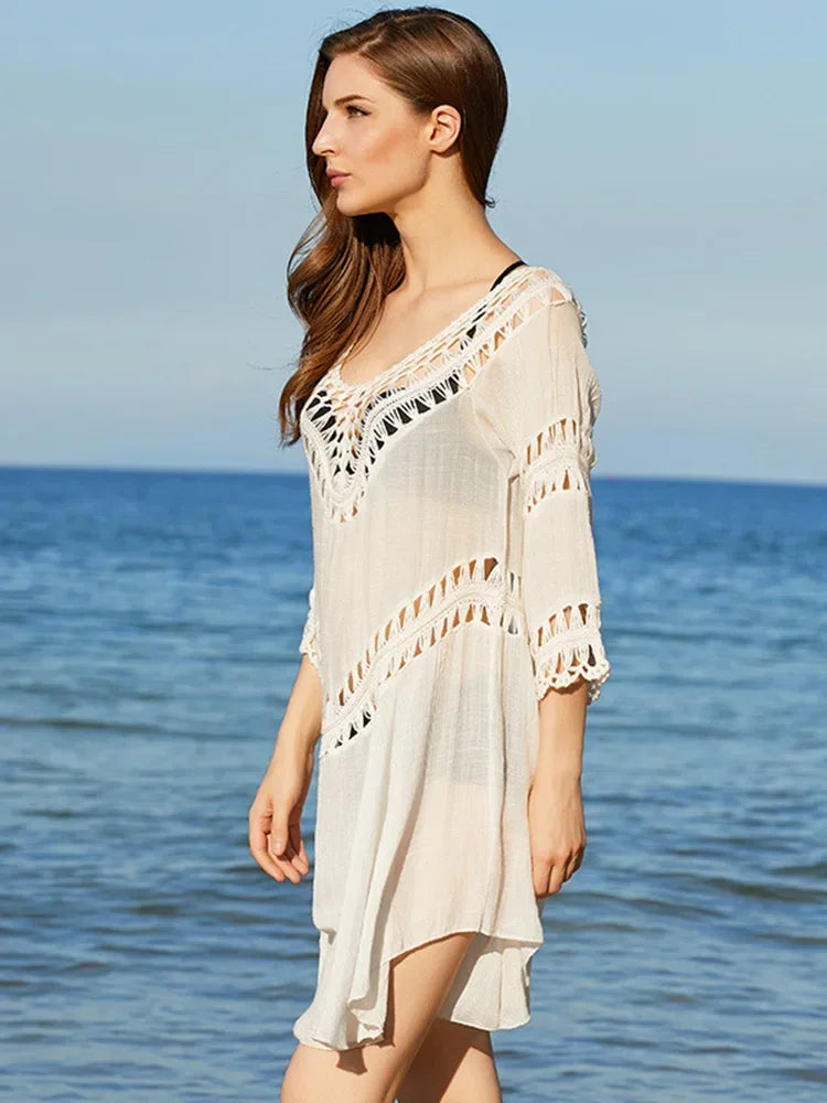 Hollow Out Bikini Mini Cover Up