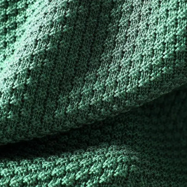 Mock Neck Long Sleeve Chunky Knit Sweater 10