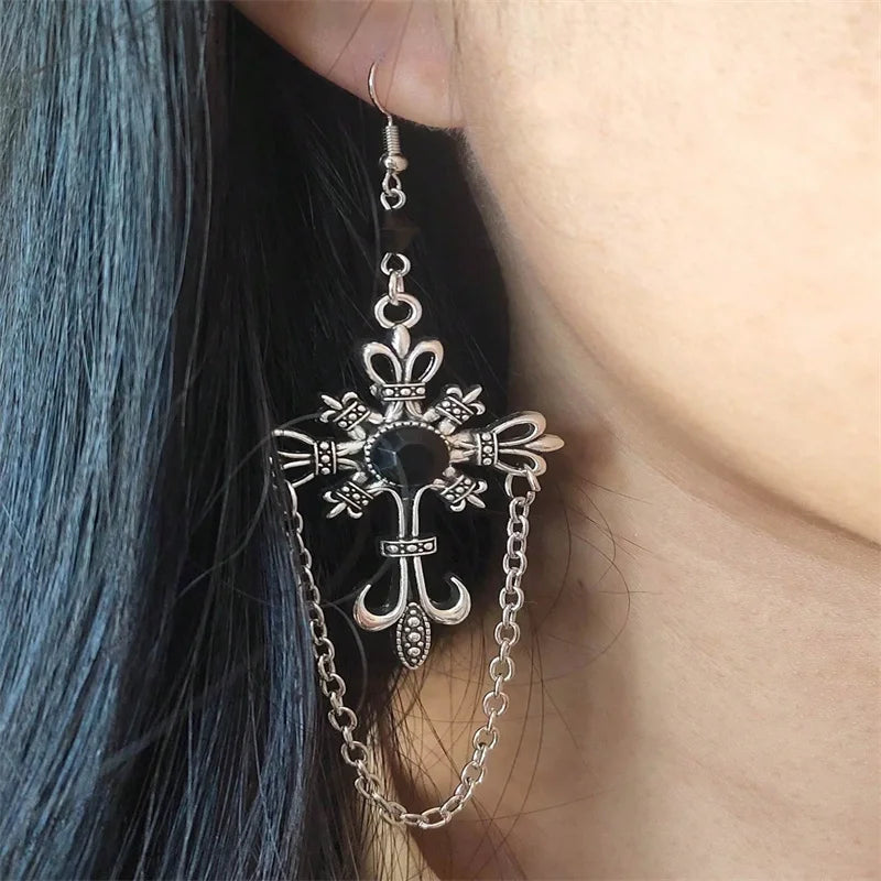 Antique Fairy Wings Grunge Dangling Earring
