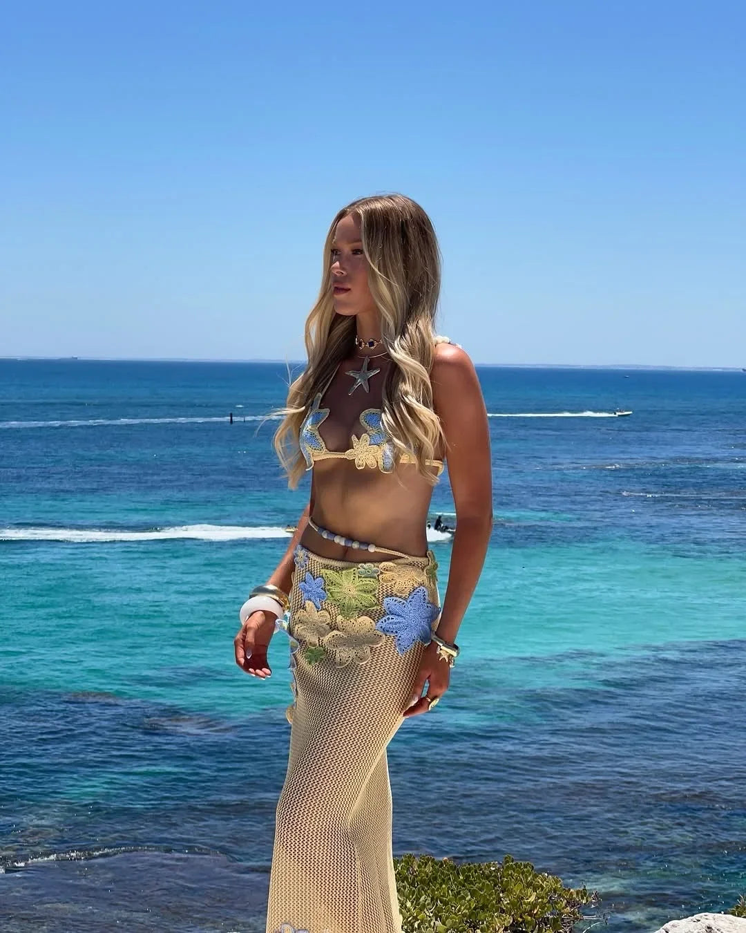 Chain Brazilian Push Up Bikini Set