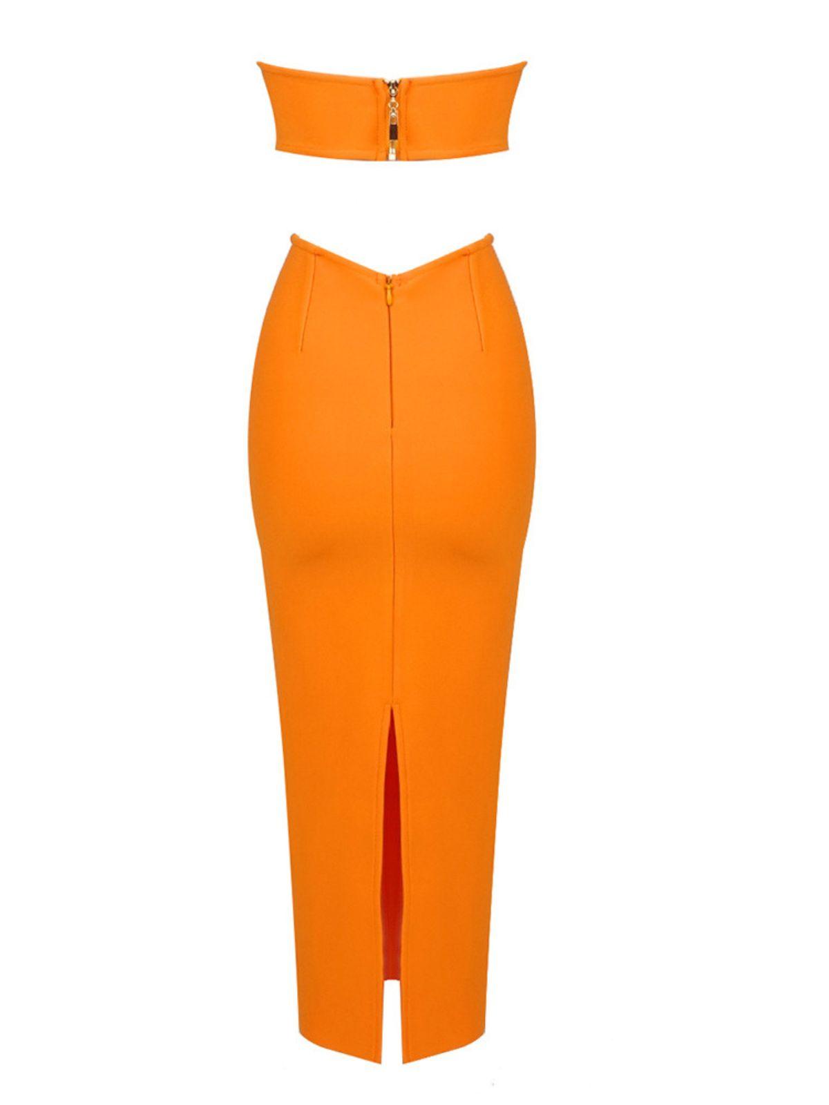 Strapless Sweetheart Cut Out Bandage Bodycon Midi Dress - View 8
