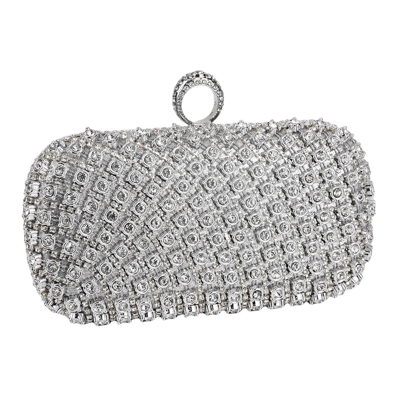 Rhinestone Square Purse Designer Shoulder Bag Evening Bag