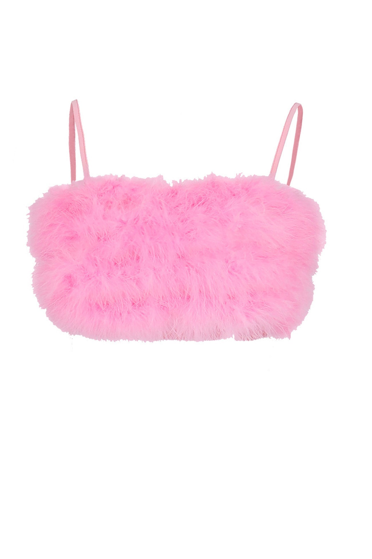 Solid Color Sleeveless Fuzzy Crop Top