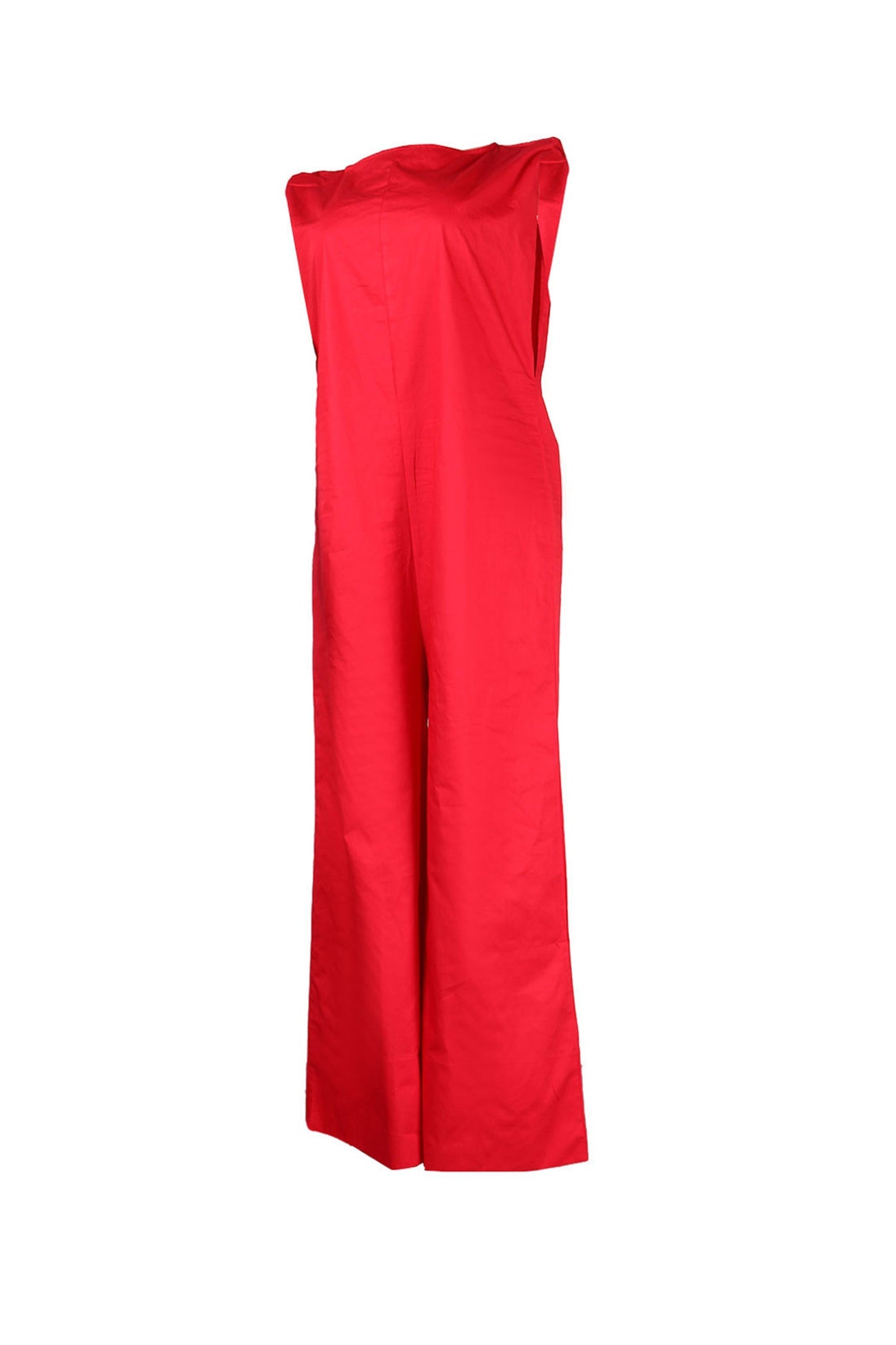 Solid Sleeveless Wide Leg Jumpsuits - Fashionpara