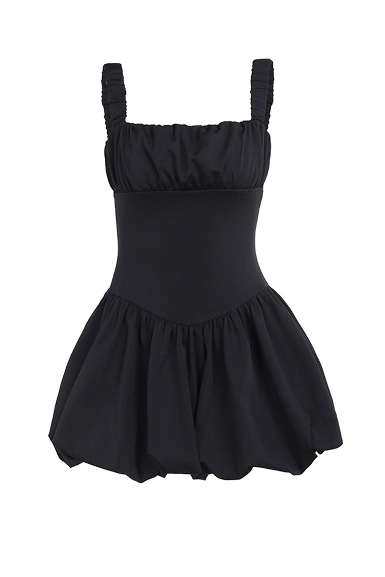 Solid Square Neck Corset Tutu Mini Dress