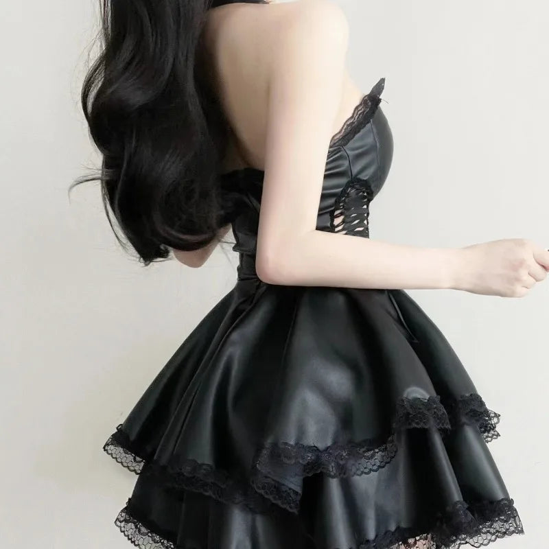 Empty Tie Lace Small Dress