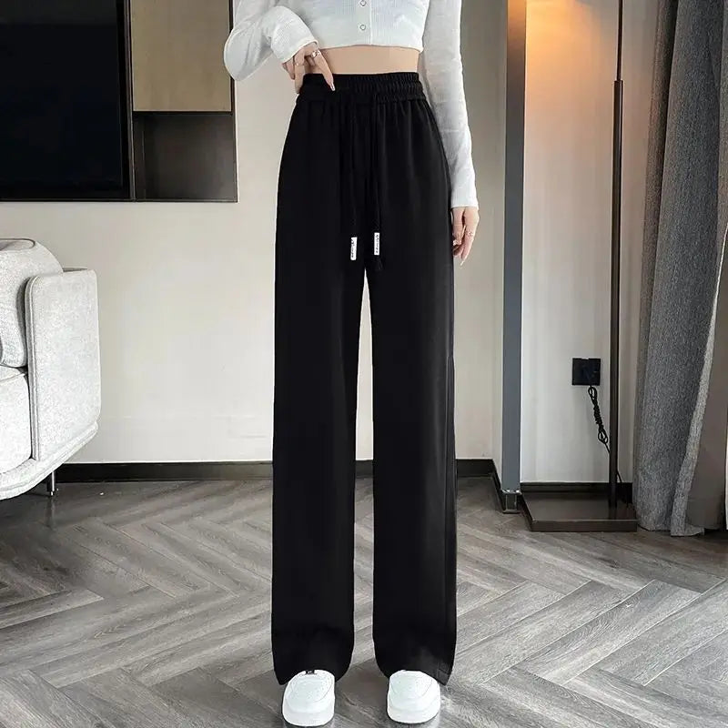 Striped Sports Casual High Waist Pants