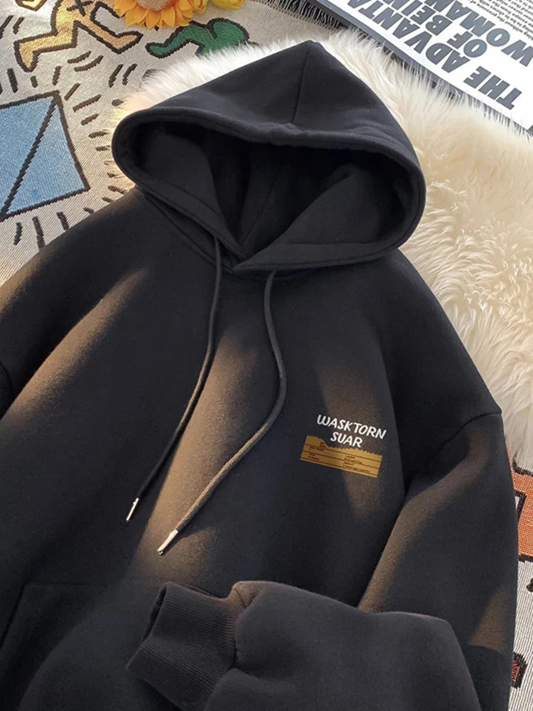 Spring Letter Graphic Streetwear Hoodie