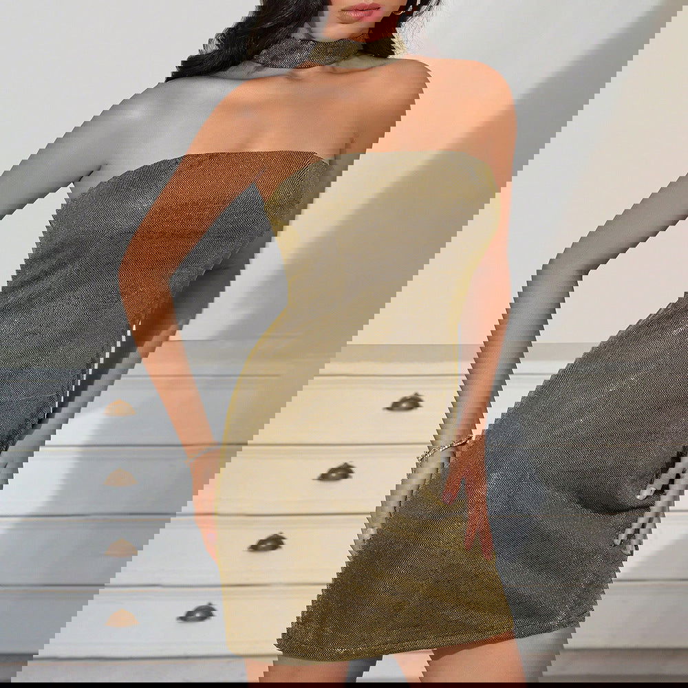 Best Sweet Spicy Dress Tube Top Sequ Slim Fit Slimming Party Evening Dress - Fashionpara