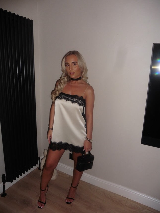 Maye Satin Mini Dress - View 2
