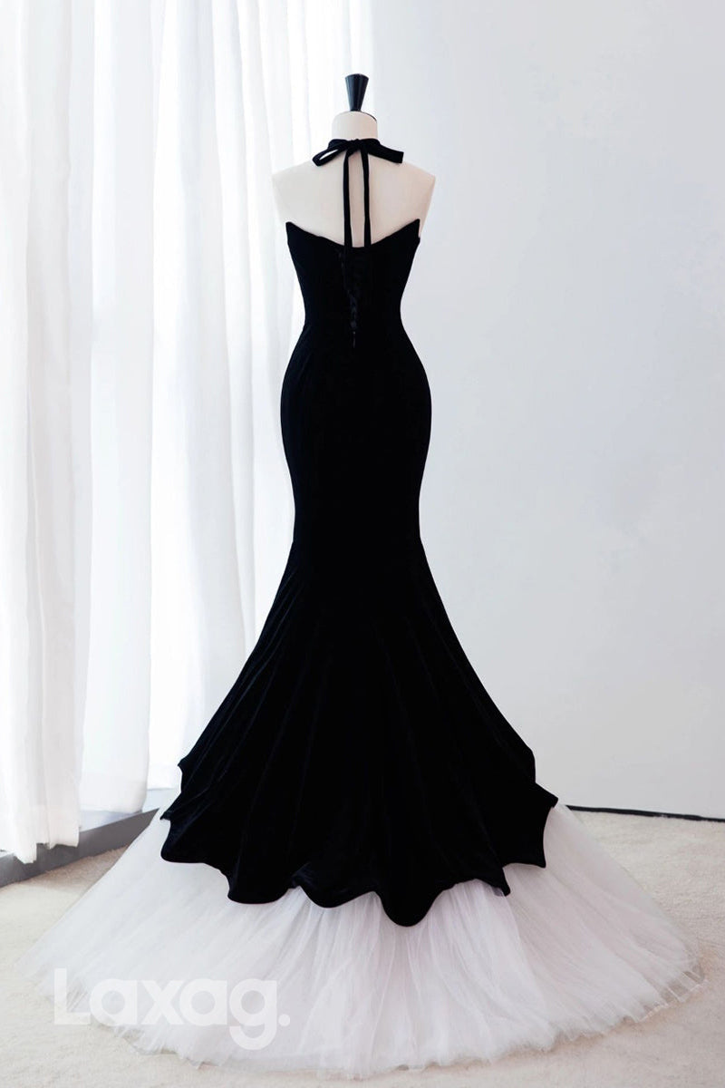 22442 - Strapless Sleek Satin Tulle Mermaid Party Prom Formal Evening Dress