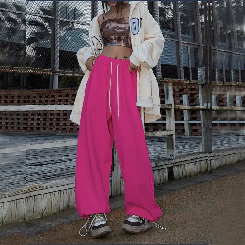 Elastic High Waist Dance Pants