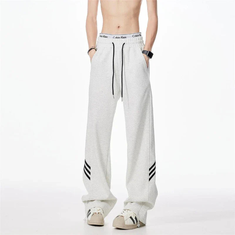 Striped Fleece Motion Loose Pants