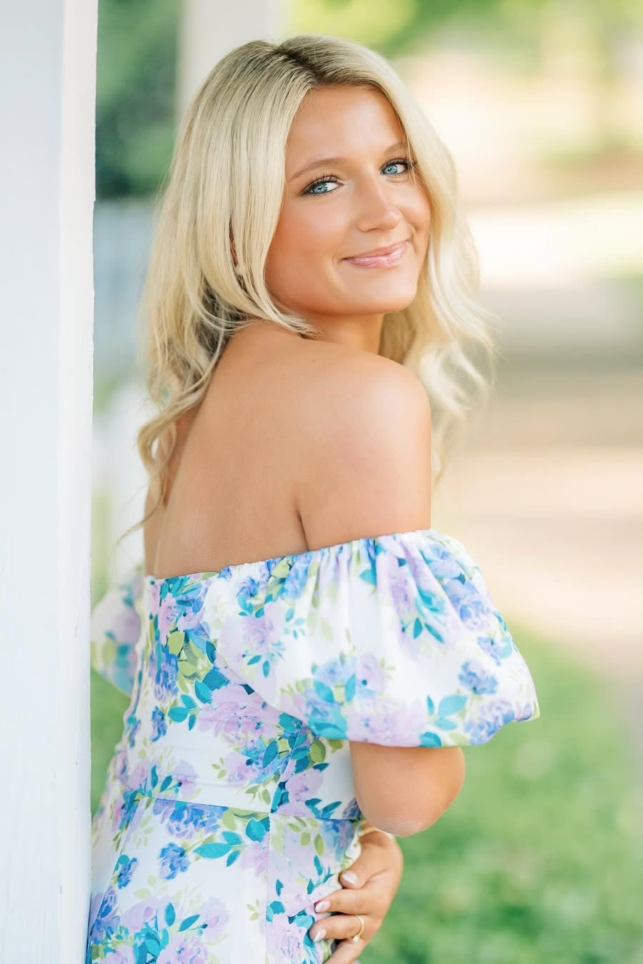 Stunning A Line Sweetheart Blue Printed Short Homecoming Dress with Bowknot