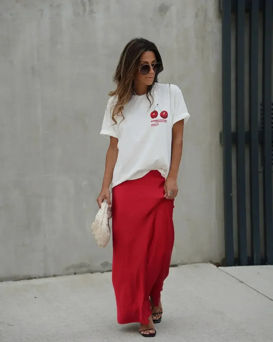 Summer Cherry Graphic T-shirt - Fashionpara