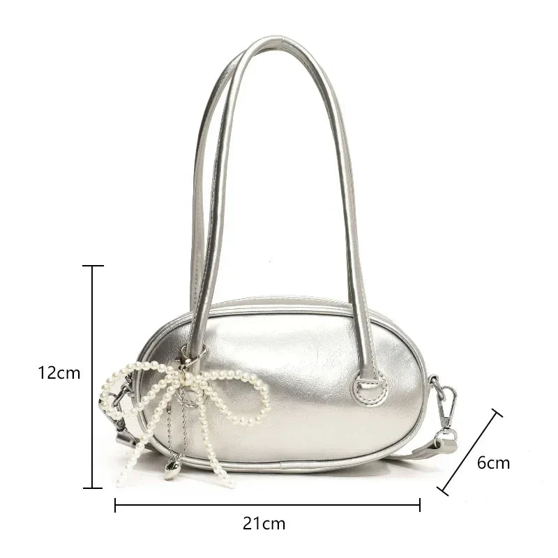 Red Casual Korean Style Underarm Shoulder Bag