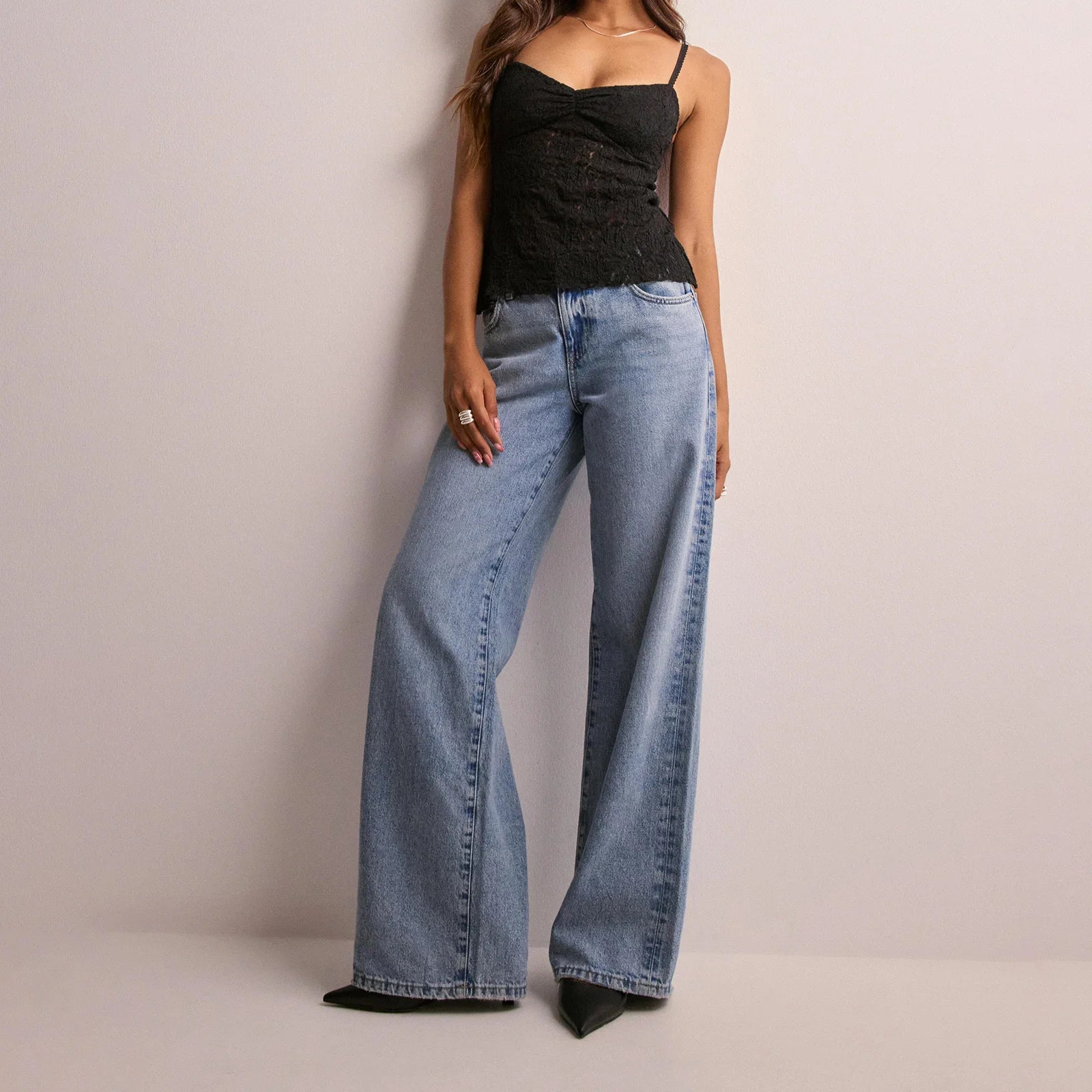 Lace Sheer Korean Crop Top