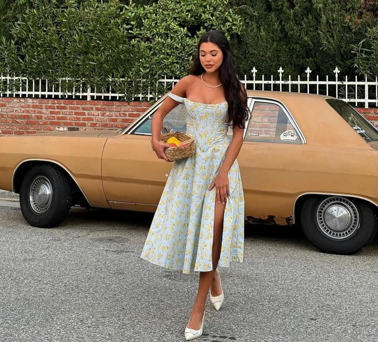 Suninheart Green Floral Vacation Dress