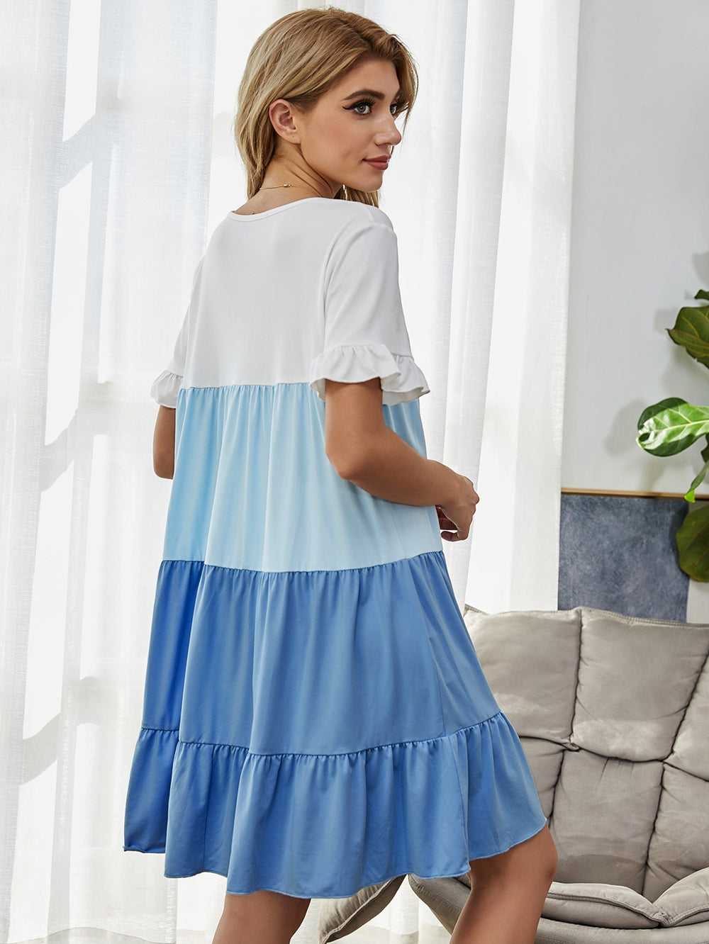 KittenAlarm - Sweet Color Block Dress