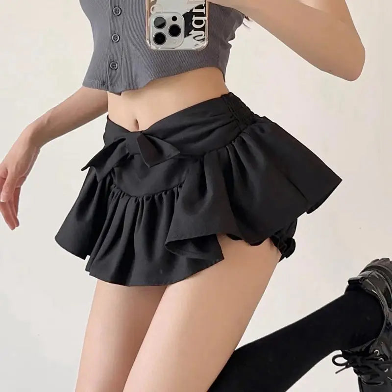 Ballet Bow Lolita Black Skirt