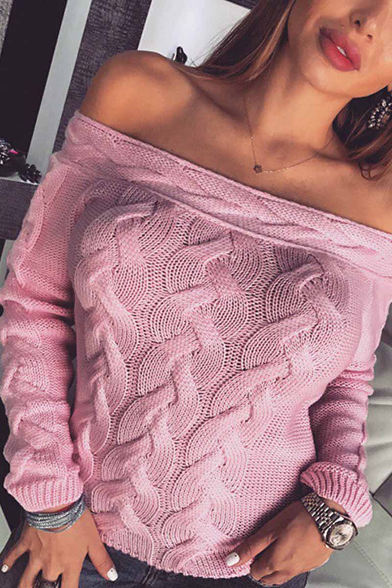 Florcoo Off-Shoulder Loose Sweater for Effortless Style