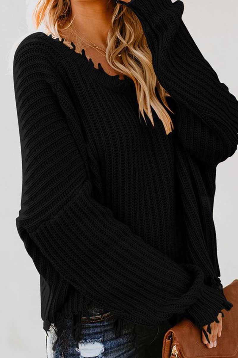 Florcoo V Neck Winter Knit Sweater - Cozy & Stylish Options
