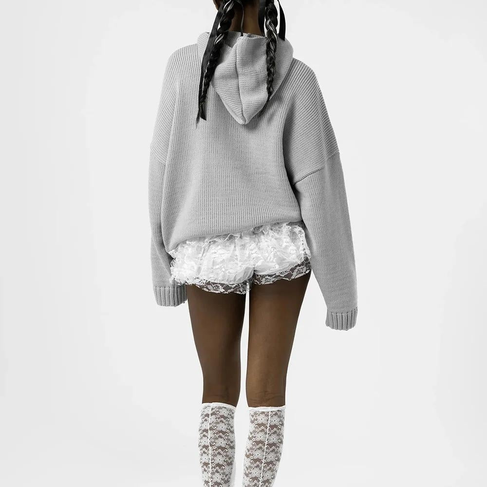 Tall Embroidered Knitted Hoodie 4