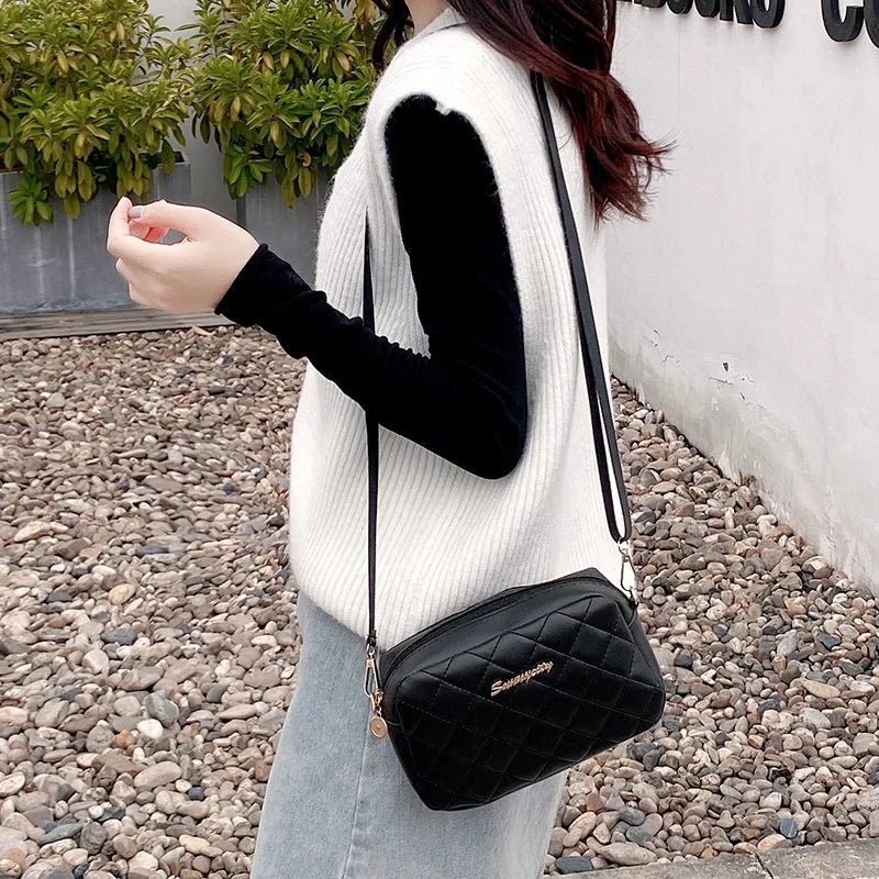 Tassel Embroidery Camera Crossbody Bag
