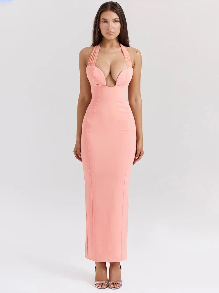 Elegant Maxi Slim Bodycon Vacation Dress