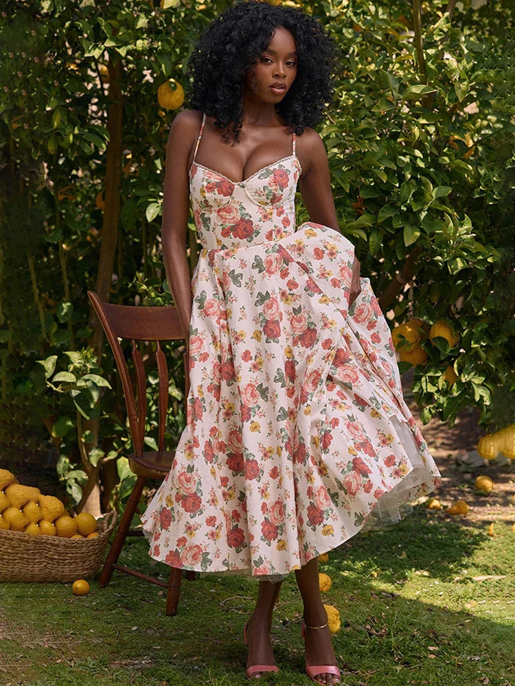 Elegant Mesh A-line Vacation Dress