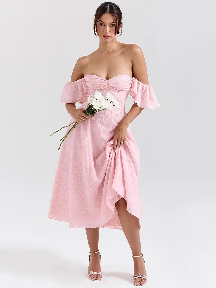 Floral Waist Wrap A-line Vacation Dress