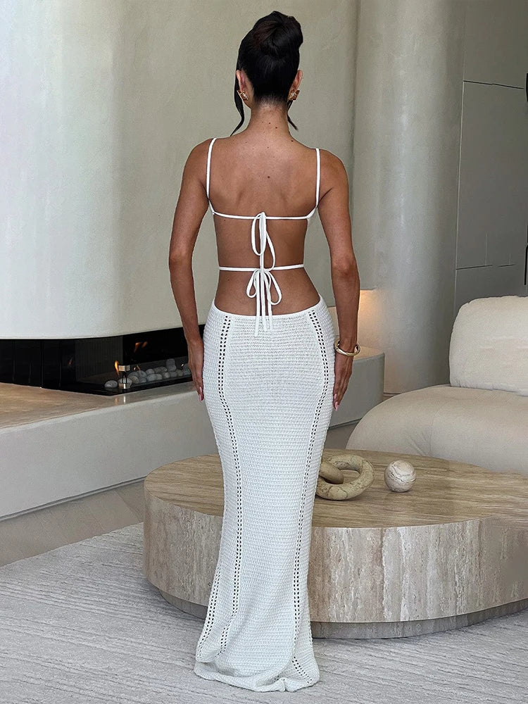 Knitted Elegant Maxi Vacation Dress