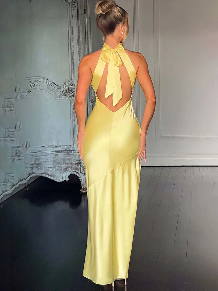 Maxi Long Vacation Dress Women Halter