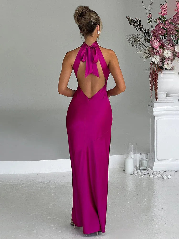 Maxi Long Vacation Dress Women Halter