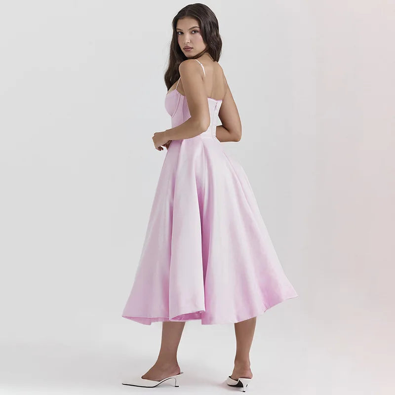 Strapless Elegant A-line Vacation Dress