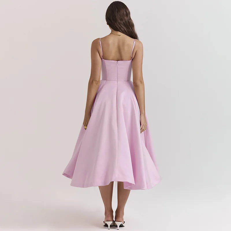 Strapless Elegant A-line Vacation Dress