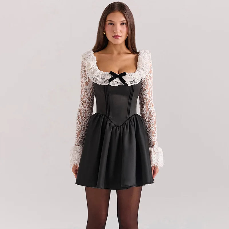 Waist Wrap Pleated A-line Vacation Dress