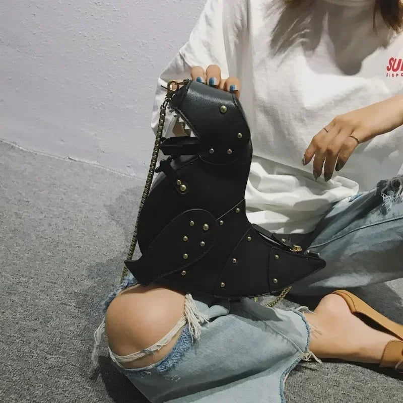 Star Tote Denim Chain Shoulder Bag