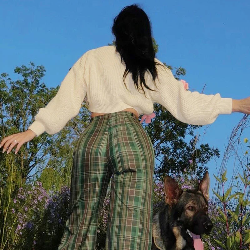 Embroidered Bow V-neck Cardigan