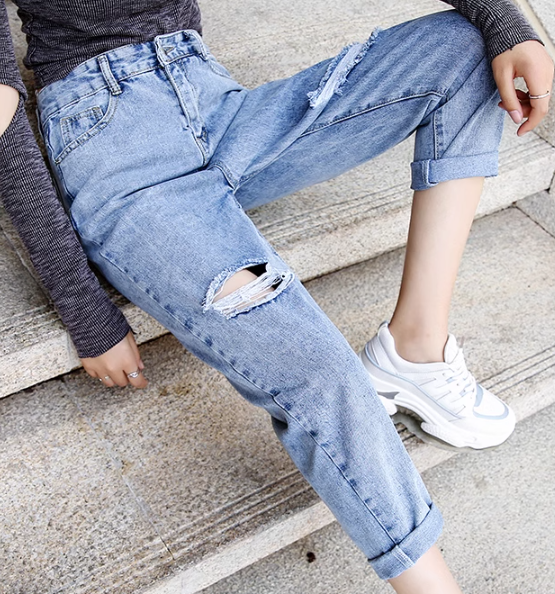 Vintage High Rise Straight Crop Denim