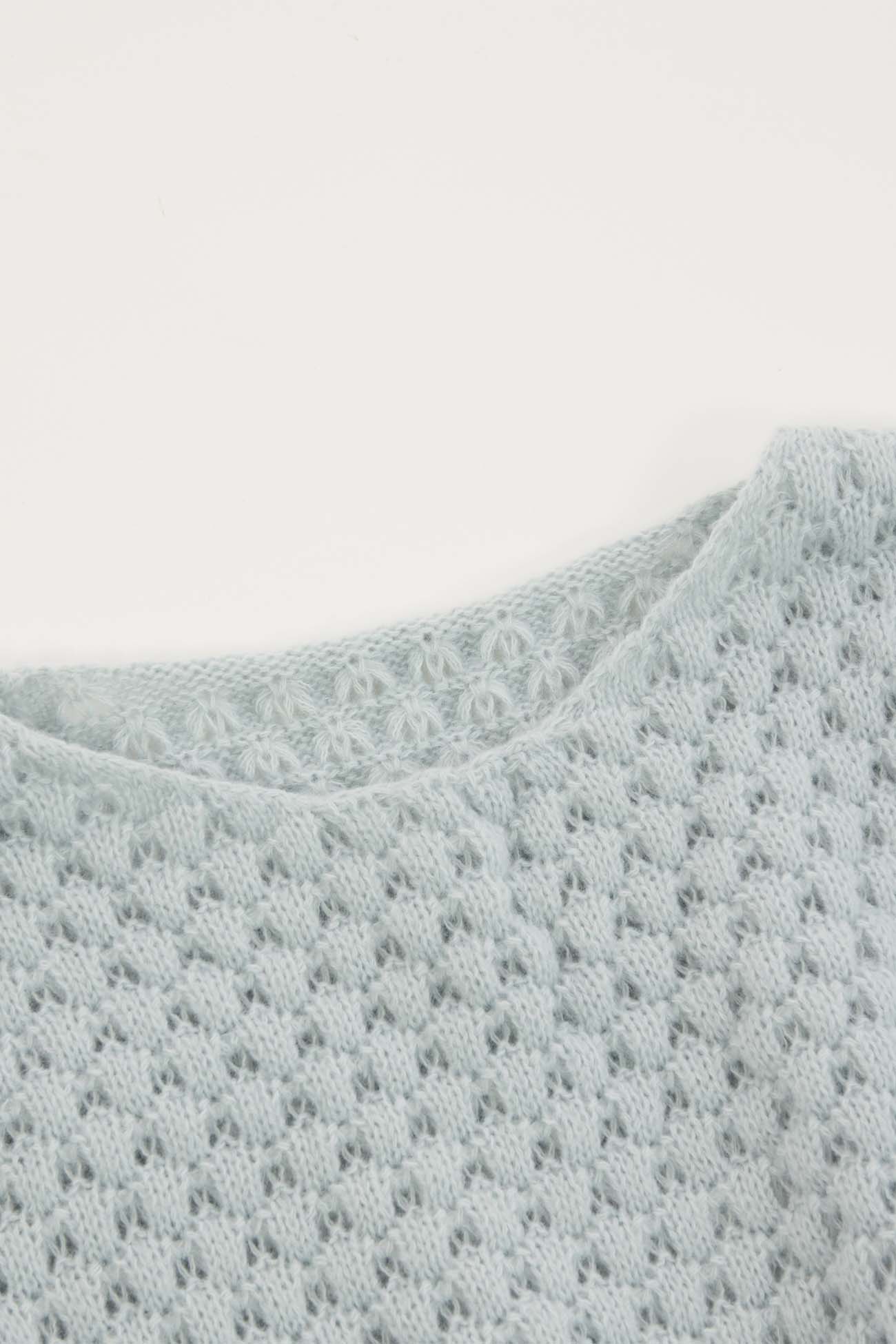 U Neck Cinched Waist Knitted Mini Dress