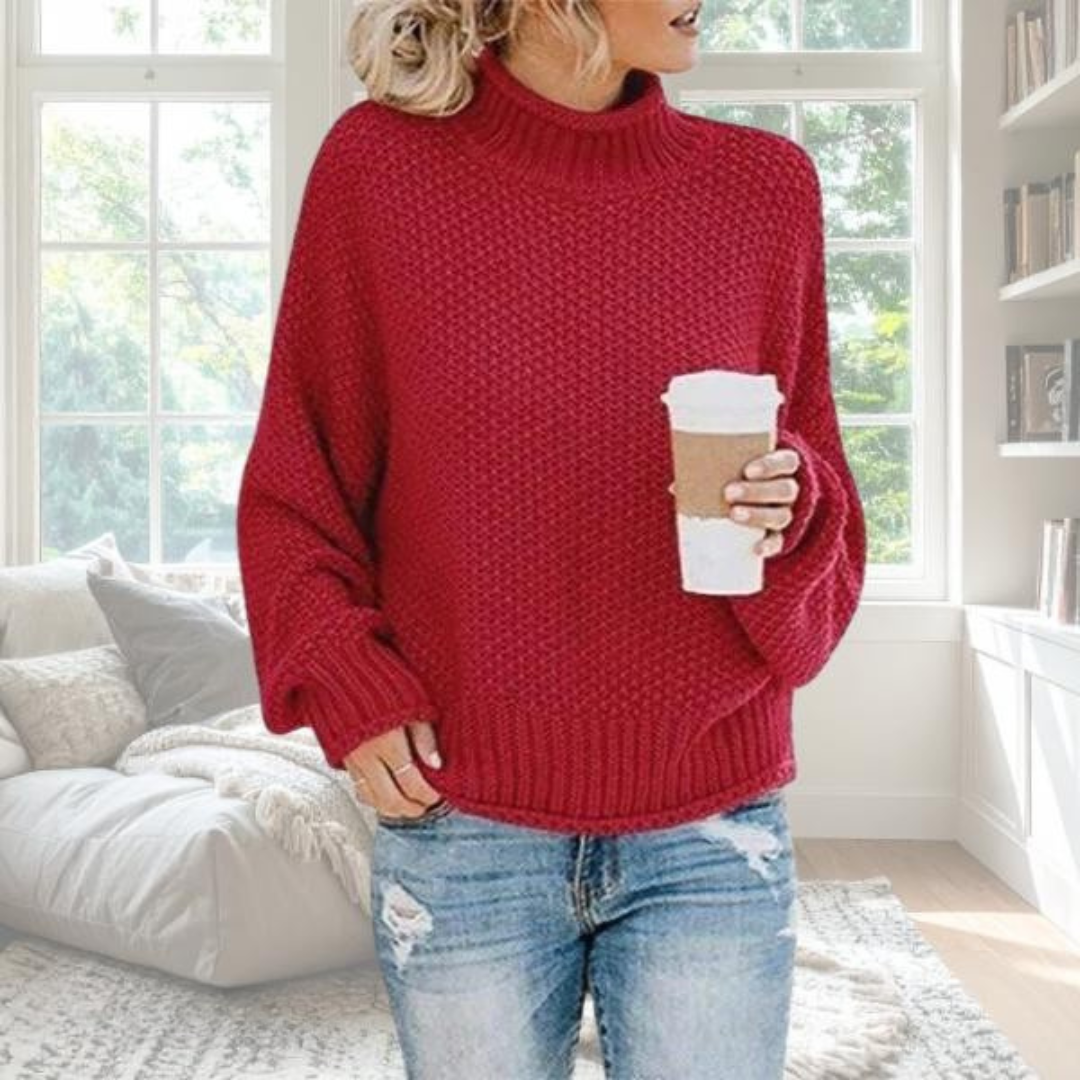 Turtleneck Chunky Cable Knit Sweater 8