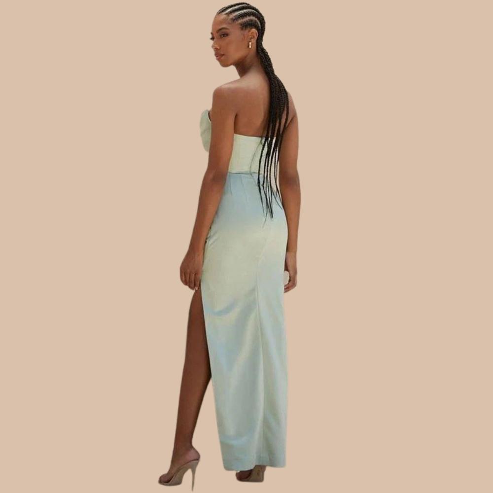 Rachel Satin Maxi Dress