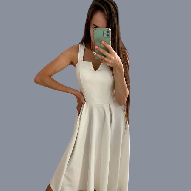 Sleeveless Sweetheart Wide Strap A-Line Midi Cocktail Dress - View 14