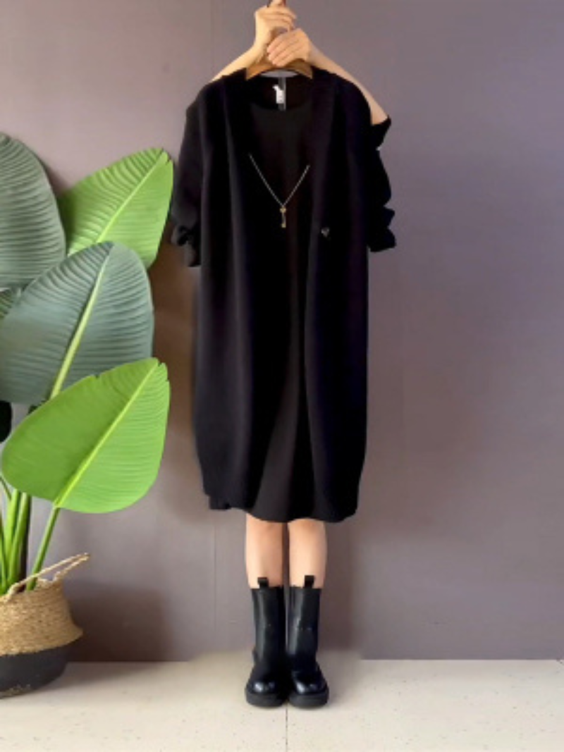 Autumn winter plus size long loose knitted cardigan coat 4
