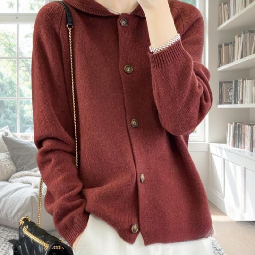 Round Neck Button Front Knit Cardigan 5
