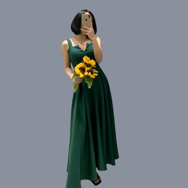 Cocktail Sleeveless Sweetheart Neck Wide Strap A-Line Midi Dress - View 16